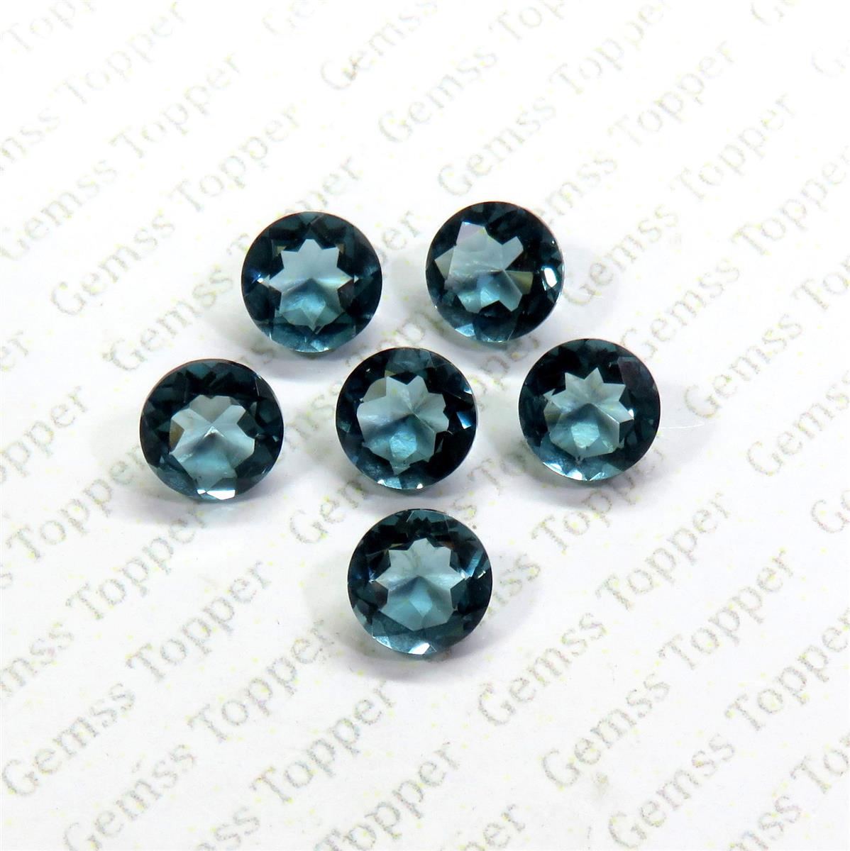 London Blue Topaz 10x10 mm Round Faceted
